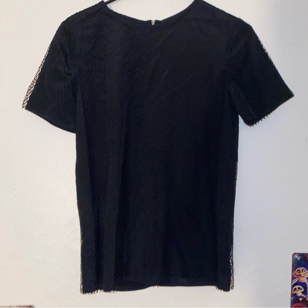 rag & bone Black Textured Blouse